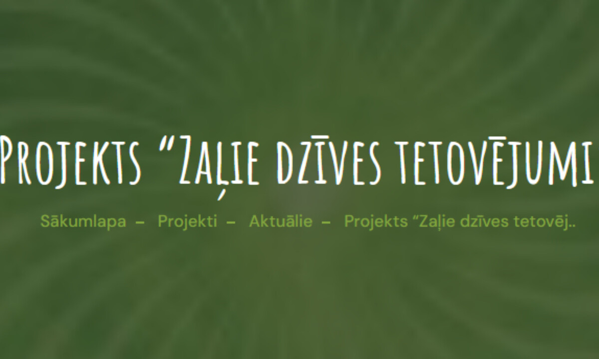 Vides iniciatīvu centrs uzsāk projektu